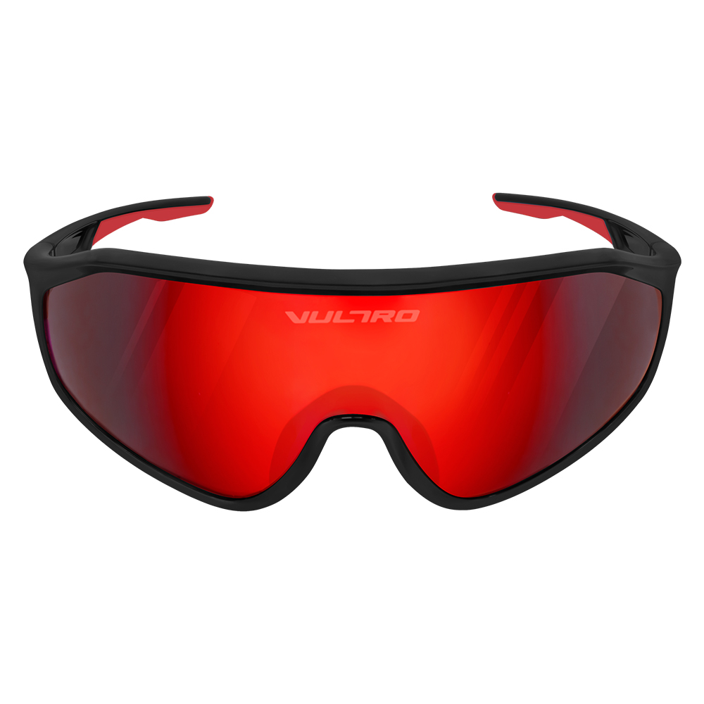 Óculos de Ciclismo Snow Ride Lt Vermelho com Lente Espelhada Uv400
