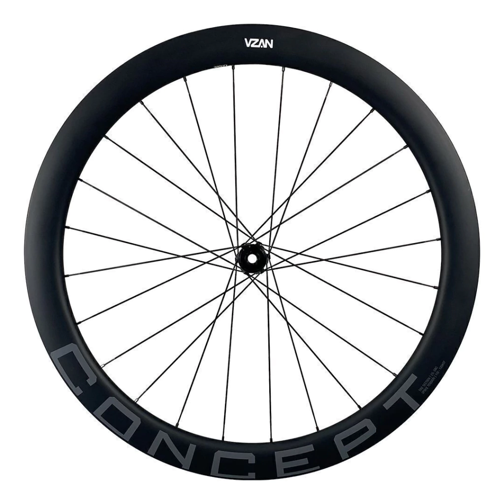Rodas Vzan Concept Carbon 50 Aro 700C Tubeless, 24 Furos e Microspline 12V
